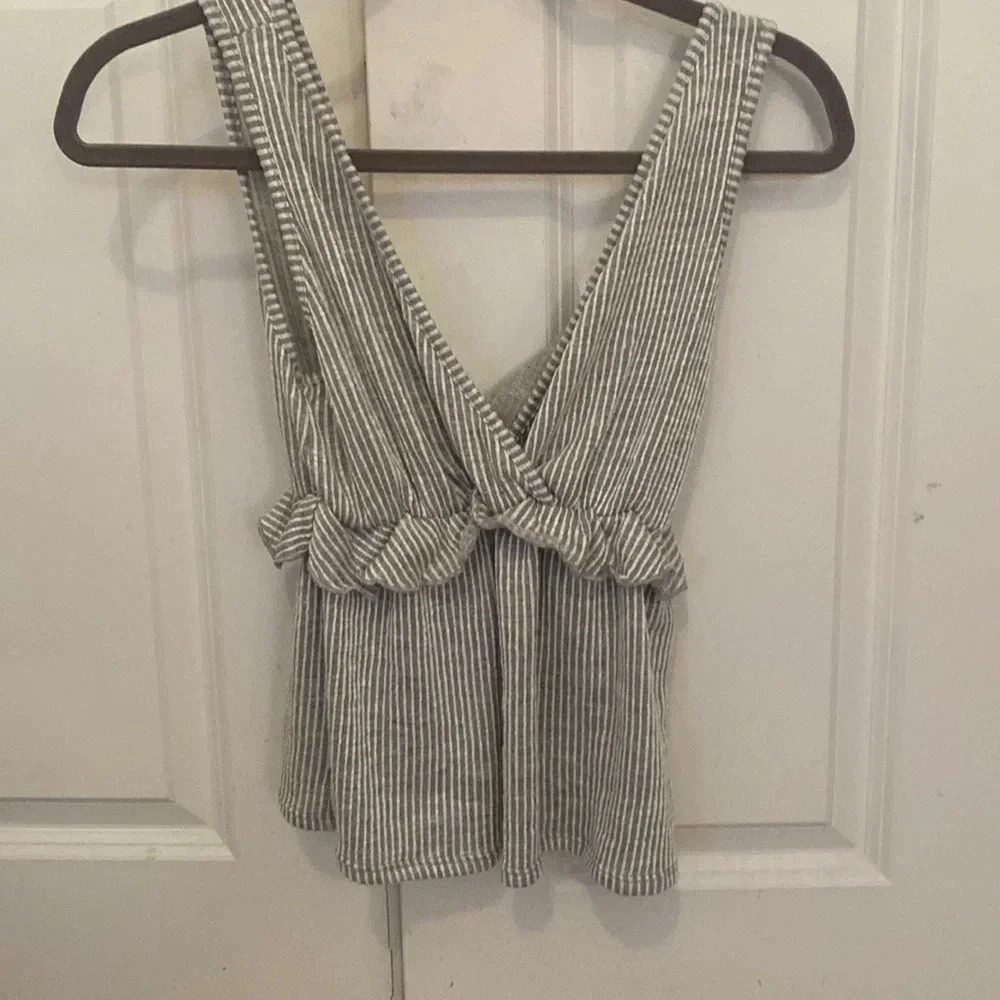 Caution to the wind striped tank small